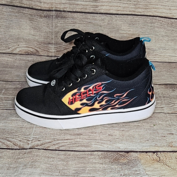 Heelys pro 20 black flames skate sneakers - Picture 1 of 9
